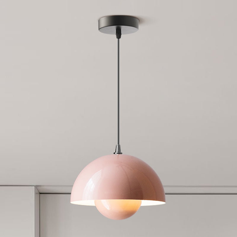 Metal Round Hanging Light Macarons nordiques 1 luminaires de suspension légère