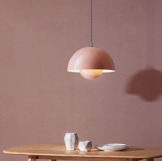 Metal Round Hanging Light Macarons nordiques 1 luminaires de suspension légère