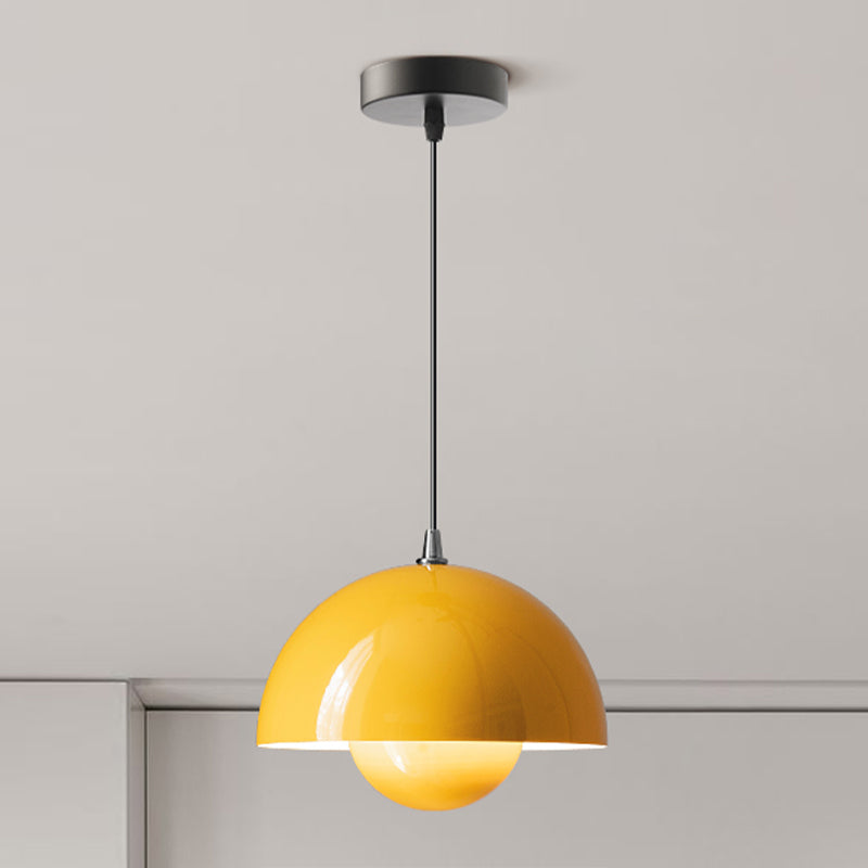 Metal Round Hanging Light Macarons nordiques 1 luminaires de suspension légère