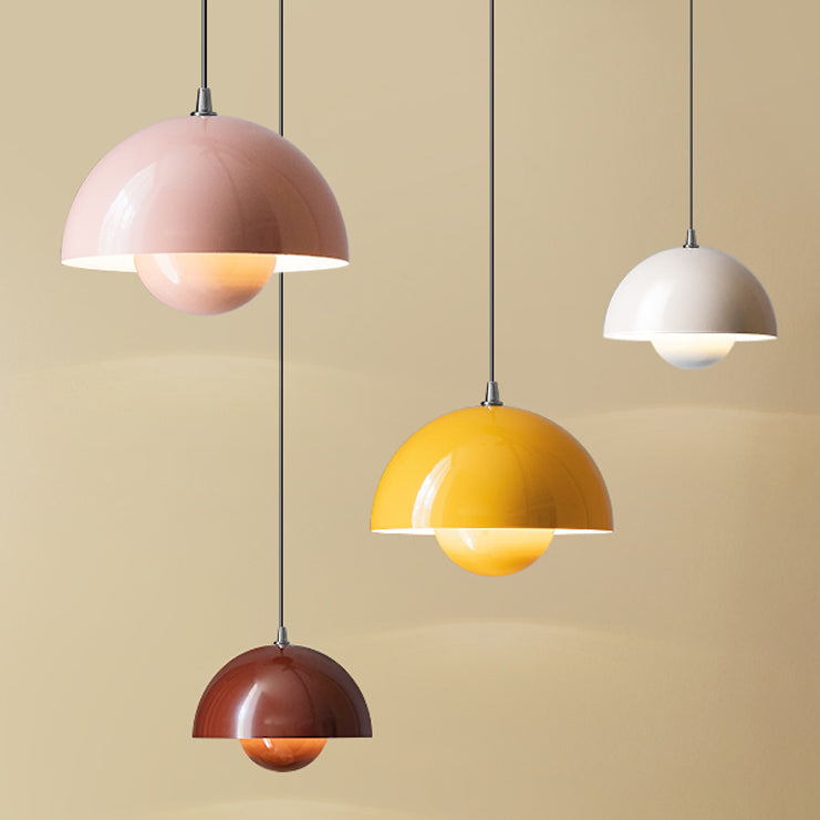 Metal Round Hanging Light Macarons nordiques 1 luminaires de suspension légère