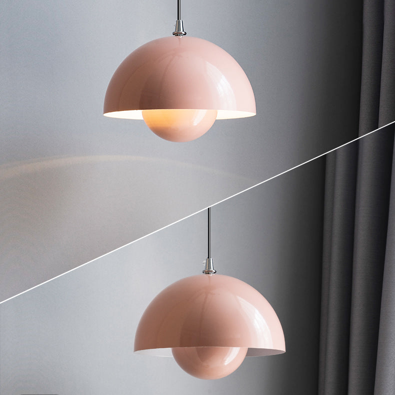 Metal Round Hanging Light Macarons nordiques 1 luminaires de suspension légère