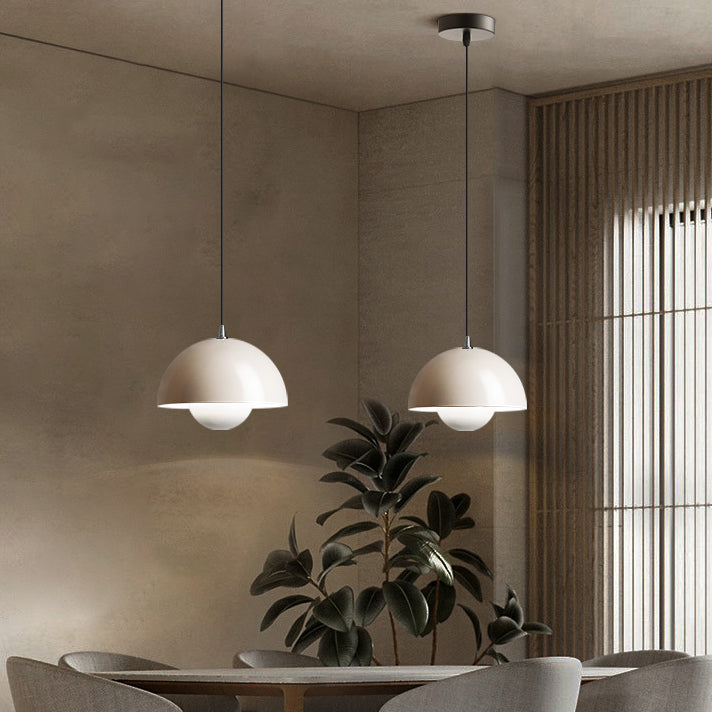 Metal Round Hanging Light Macarons nordiques 1 luminaires de suspension légère