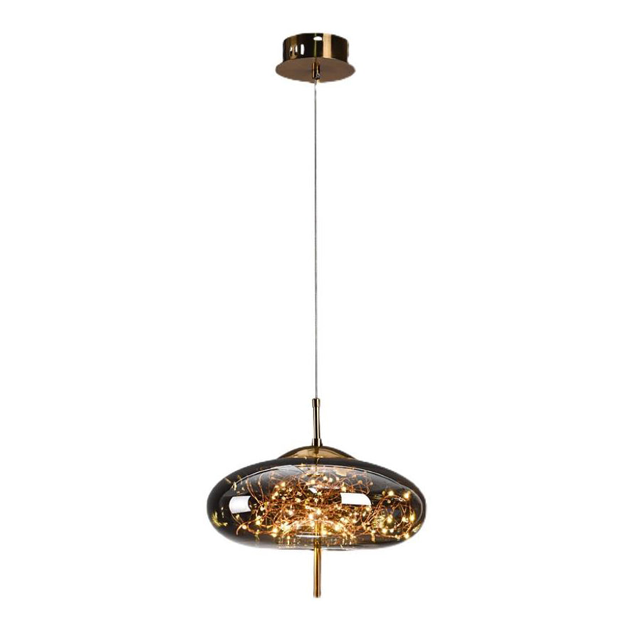 Geometric Shape Glass Hanging Light Modern Style 1 Light Hanging Light Fixtures