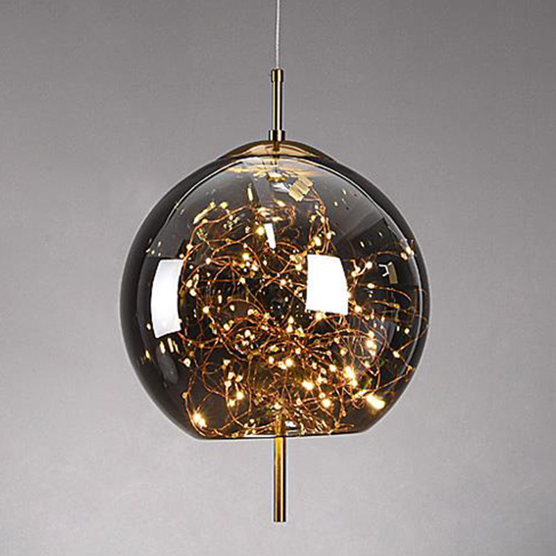 Geometric Shape Glass Hanging Light Modern Style 1 Light Hanging Light Fixtures