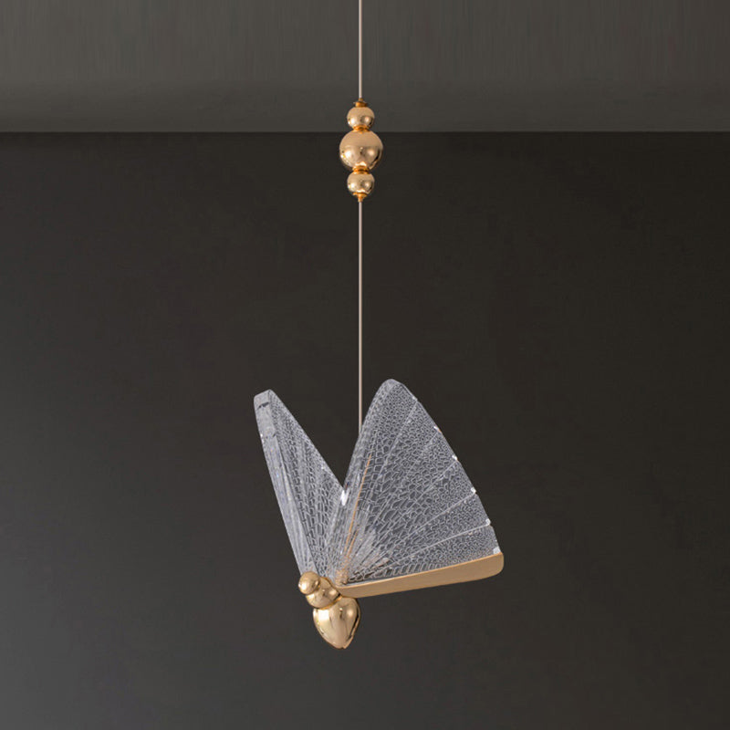 Butterfly Shape Metal Hanging Light Modern Style Multi Lights Cluster Pendant