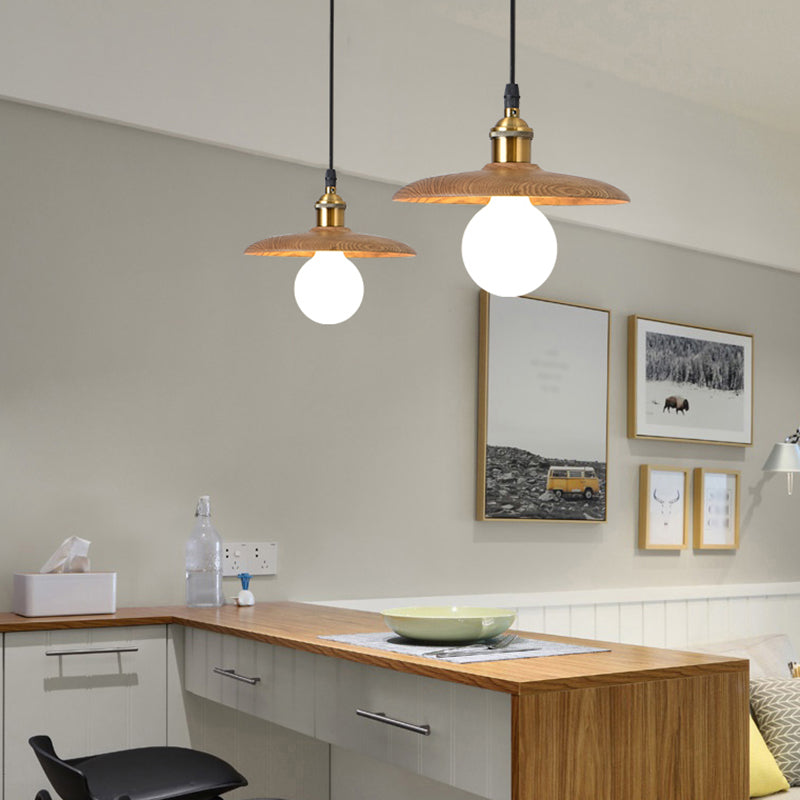 Simplicity Wooden Hanging Light Modern Pendant Lighting Fixture for Sitting Room