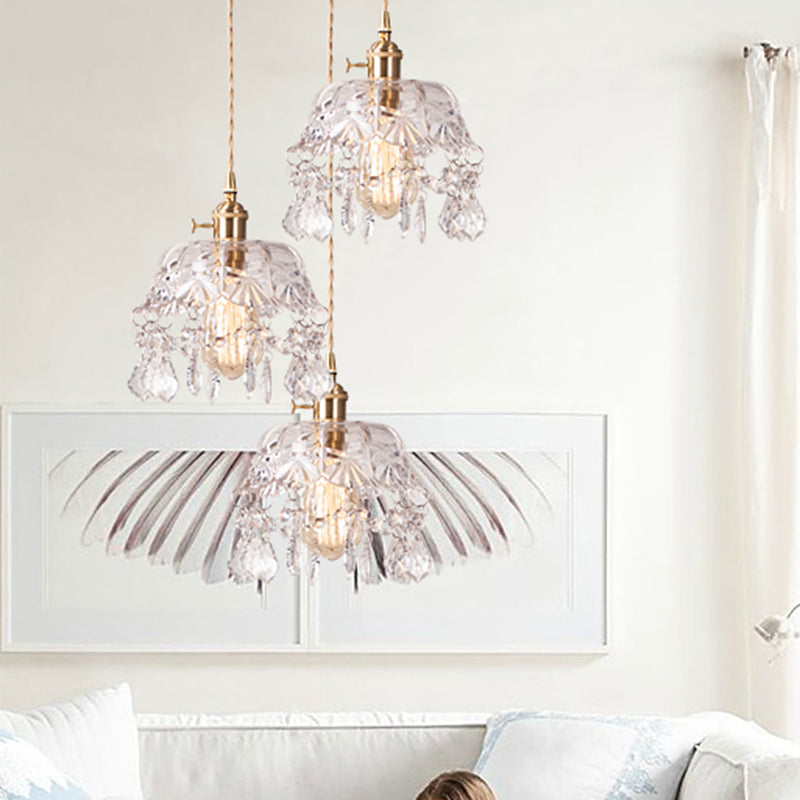 Modern Hanging Light Glass Shade Pendant Lighting Fixture for Sitting Room