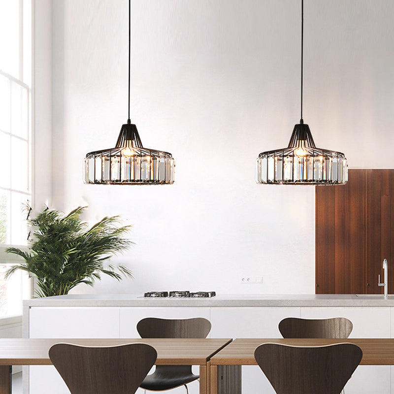 Modern Style Hanging Light Simple Crystal Pendant Lighting Fixture for Sitting Room