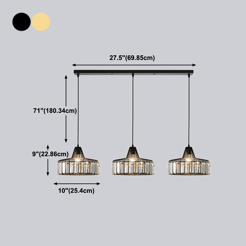 Modern Style Hanging Light Simple Crystal Pendant Lighting Fixture for Sitting Room