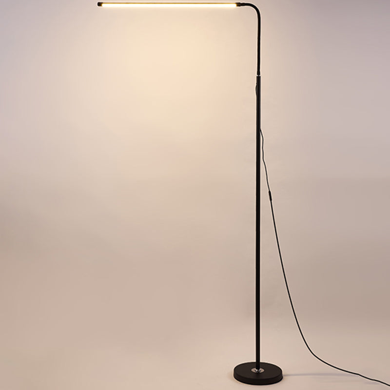 Lámpara de mancha de forma lineal moderna lámpara de mapas de 1 luces en negro