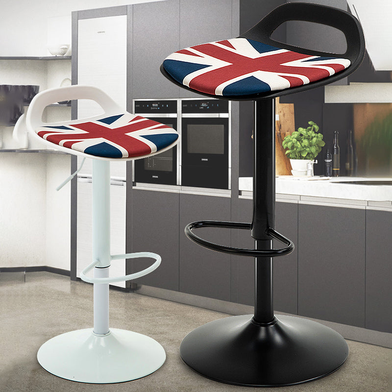 Industrial Style Bar Chair with Swivel Adjustable Height Metal Leg for Counter Bar