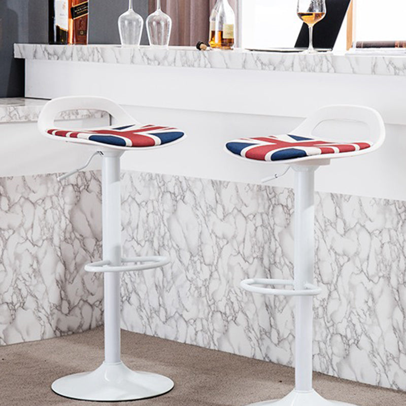 Industrial Style Bar Chair with Swivel Adjustable Height Metal Leg for Counter Bar