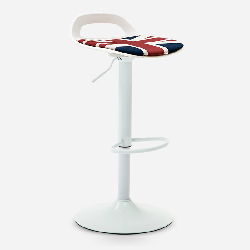 Industrial Style Bar Chair with Swivel Adjustable Height Metal Leg for Counter Bar