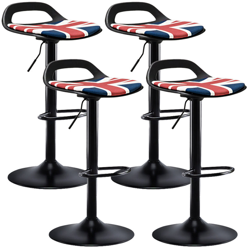 Industrial Style Bar Chair with Swivel Adjustable Height Metal Leg for Counter Bar