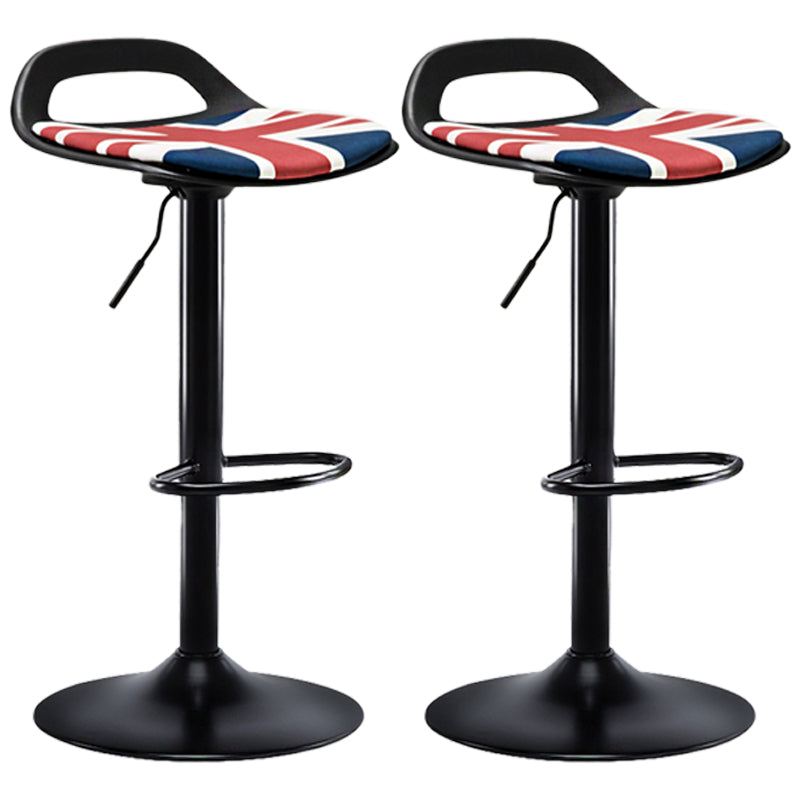 Industrial Style Bar Chair with Swivel Adjustable Height Metal Leg for Counter Bar