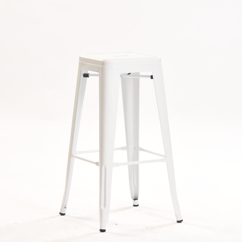 Industrial Style Metal Bar-stool Square Iron Seat Counter Stool for Kitchen Bar