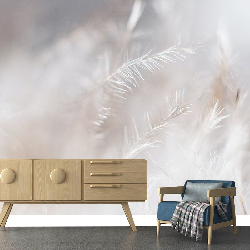 Eco-friendly Wall Mural Wallpaper Feather Photography Sitting Room Wall Mural