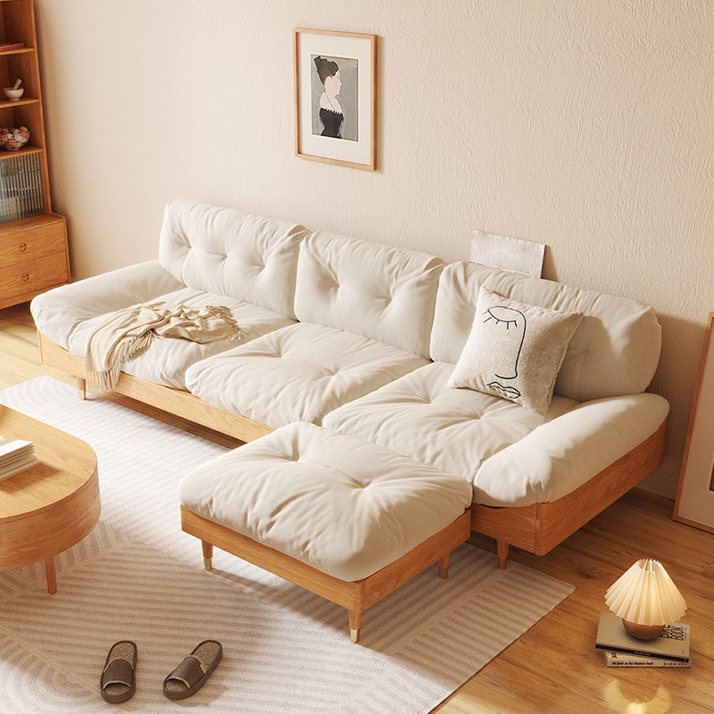 Armless Sofa Loose Back 35"W Tufted Modern Sofa for Living Room