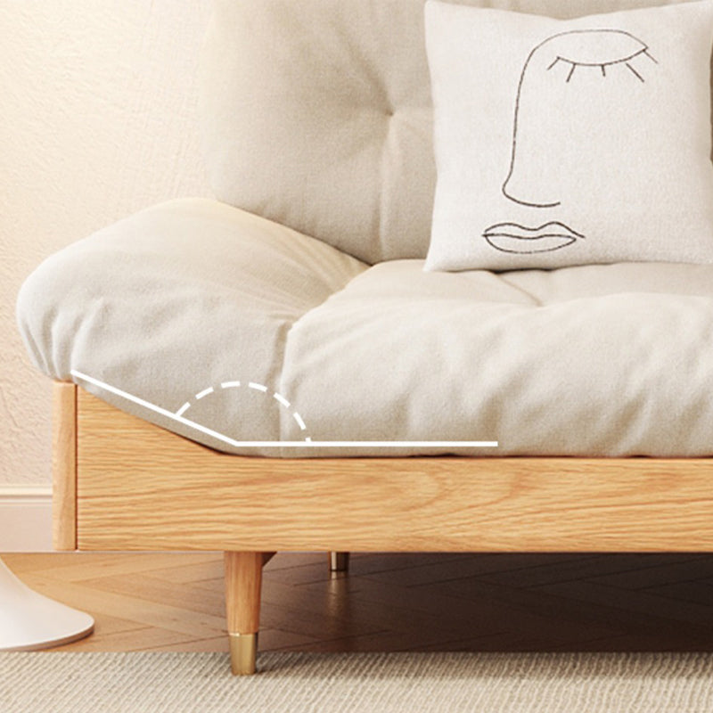 Armless Sofa Loose Back 35"W Tufted Modern Sofa for Living Room