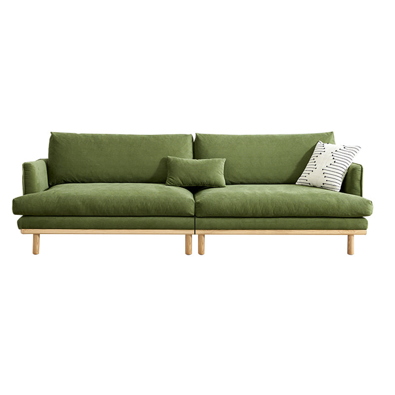 Recessed Arm Loose Back Sofa 35"W Velvet Sofa for Living Room