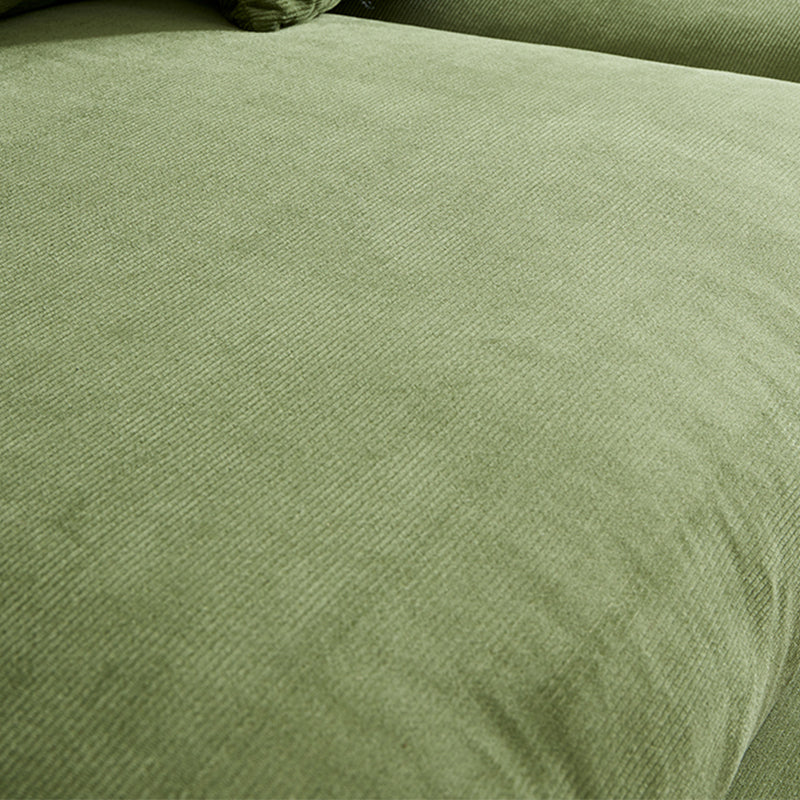 Recessed Arm Loose Back Sofa 35"W Velvet Sofa for Living Room