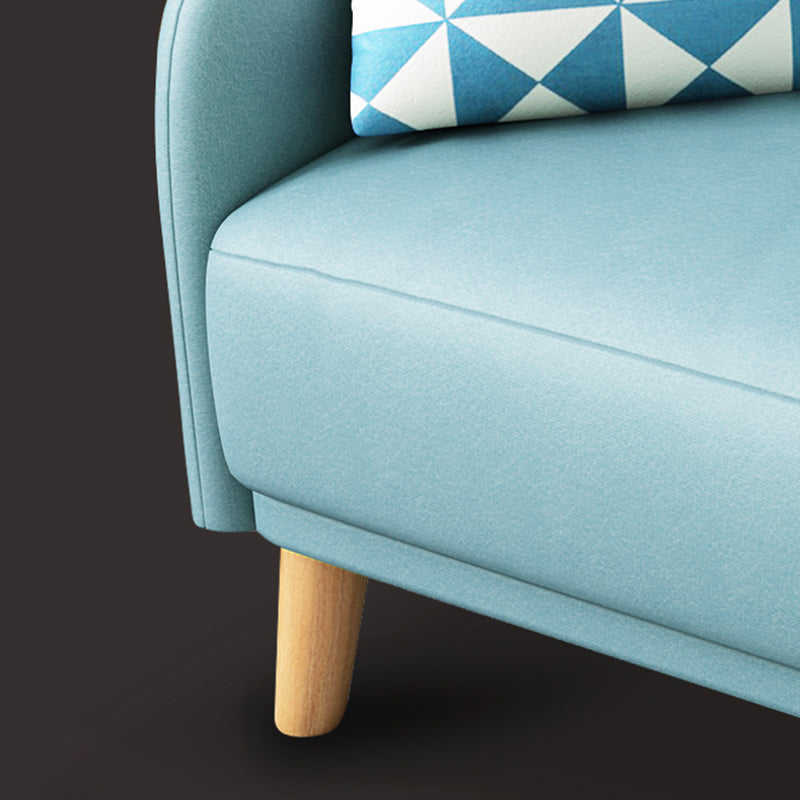 Sofa convertible à bras carré de 80 "High en cuir avec oreiller, salon