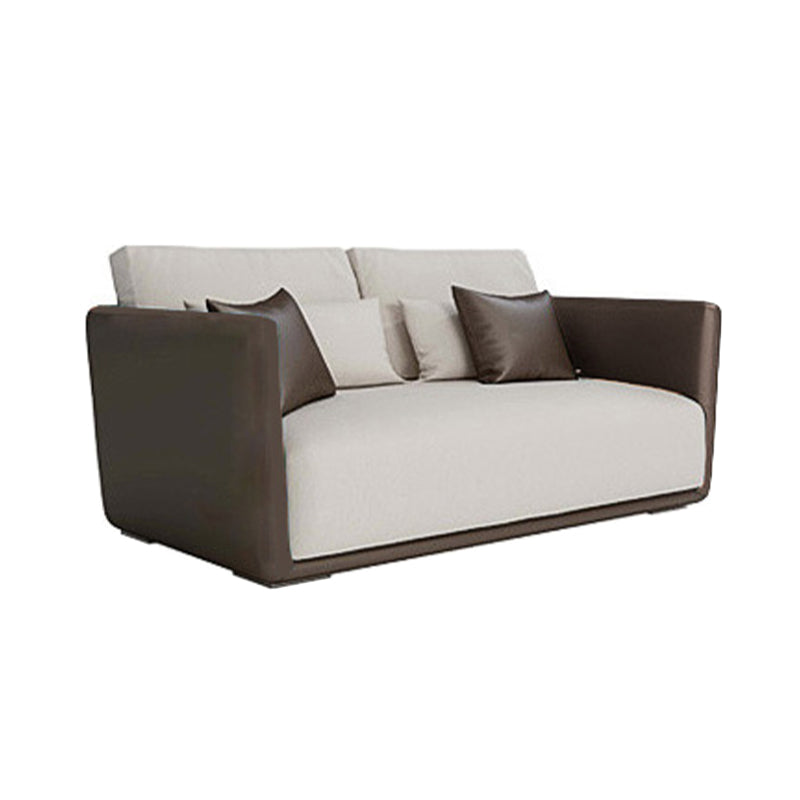 Modern Style Solid Wood Base Latex/sponge Cushion Rectangular Sofa