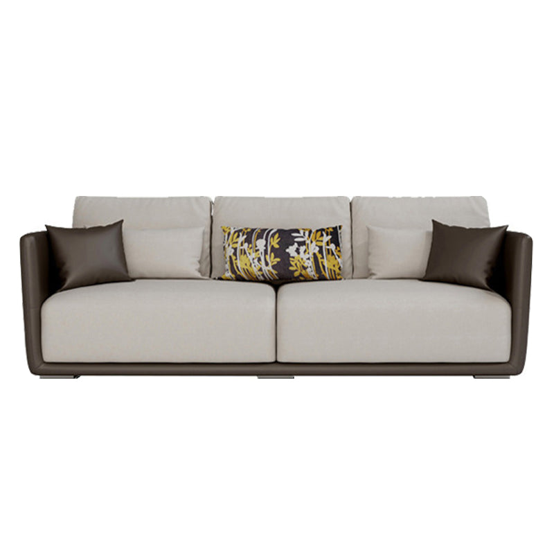 Modern Style Solid Wood Base Latex/sponge Cushion Rectangular Sofa