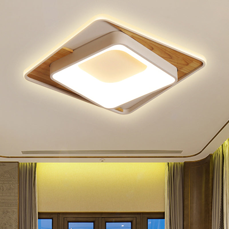 Modern Slim Rechthoek Plafond Lamp Acryl LED Flush Mount Light in het wit voor slaapkamer foyer