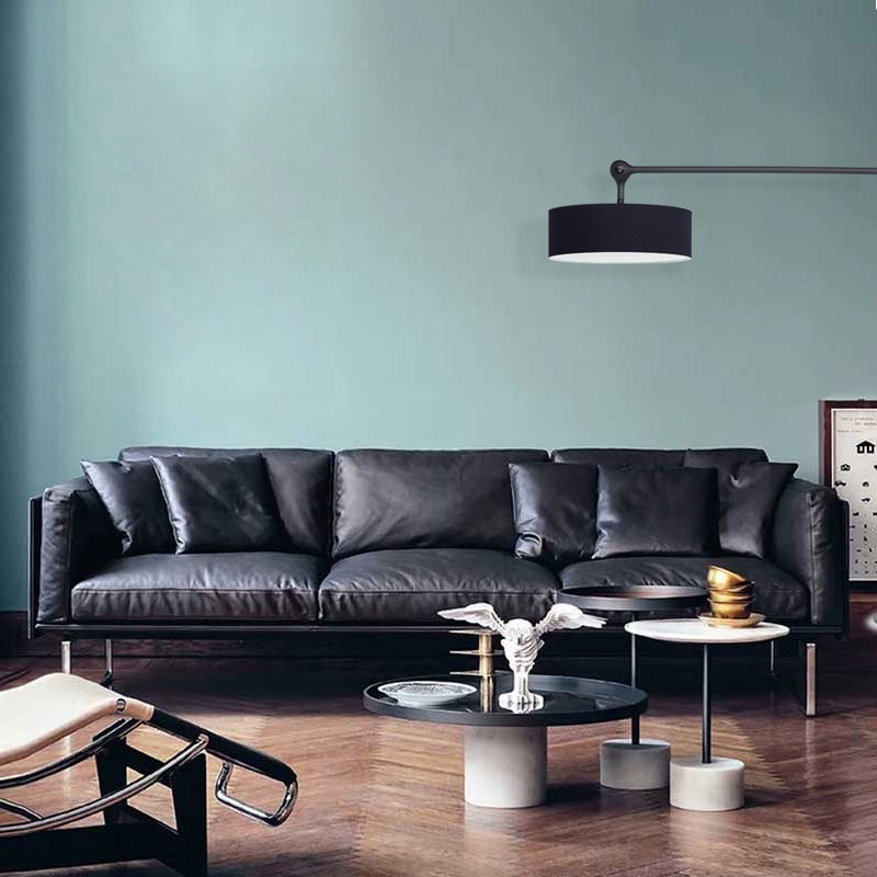 Wooden Genuine Leather Cushions Sofa 31.5"H Contemporary Industrial Square Arm Sofa,Black