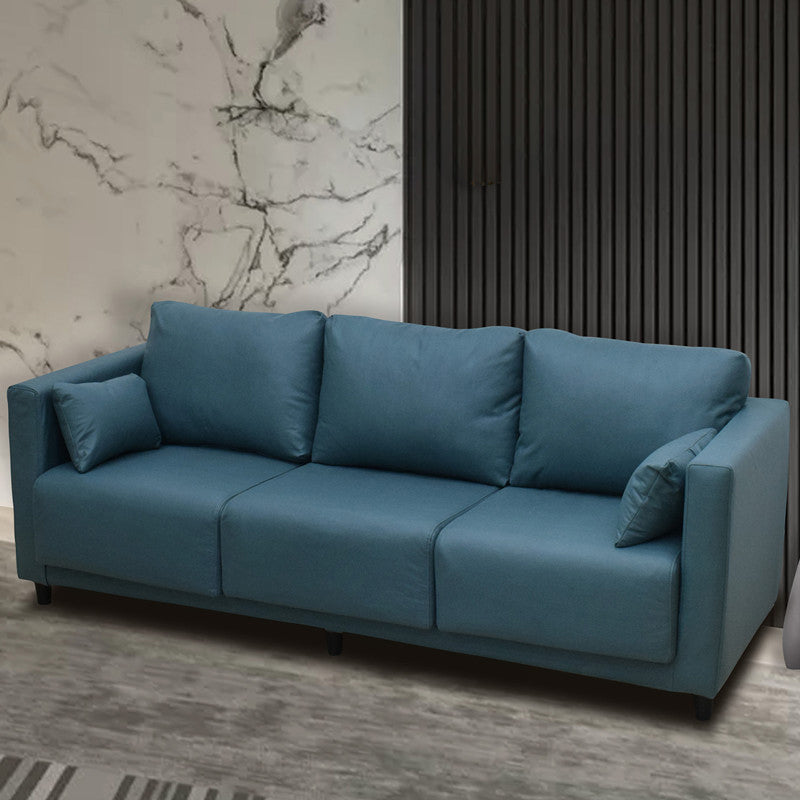 Linen Square Arm Modern Sofa with Slipcovered for Living Room and Apartment