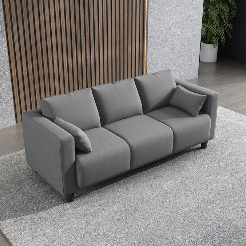 Linen Square Arm Modern Sofa with Slipcovered for Living Room and Apartment
