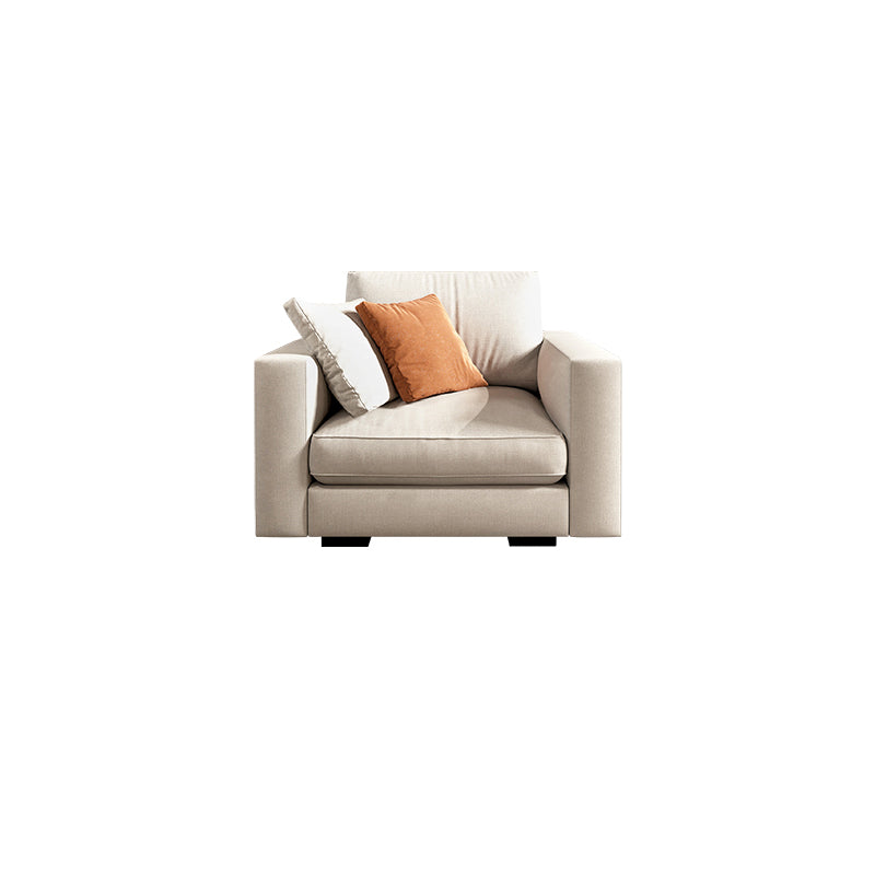 Scandinavian Standard Sofa with Multiple Cushion Seat 33.46"High Square Arm Sofa