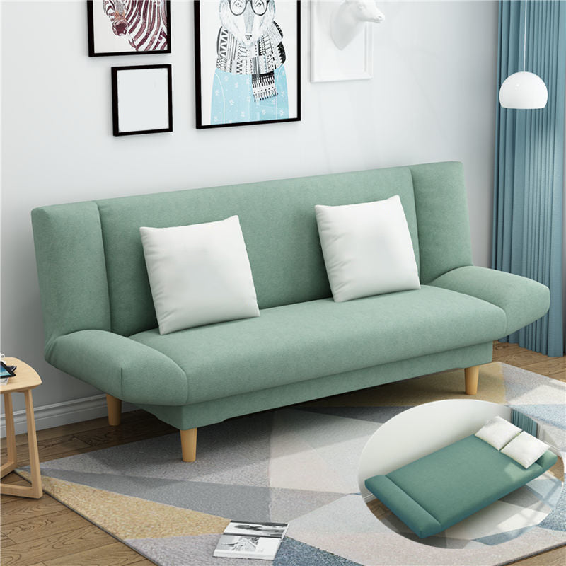 Tight Back Armless Settee Loveseat Convertible Fabric Settee