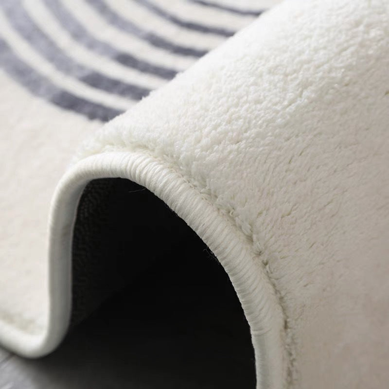 Gray Modern Rug Polyester Color Lump Area Rug Washable Rug for Living Room