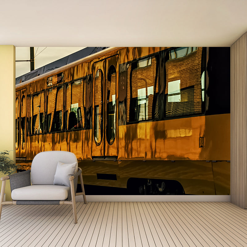 Modern Style Wall Mural Wallpaper Urban Transportation Bedroom Wall Mural