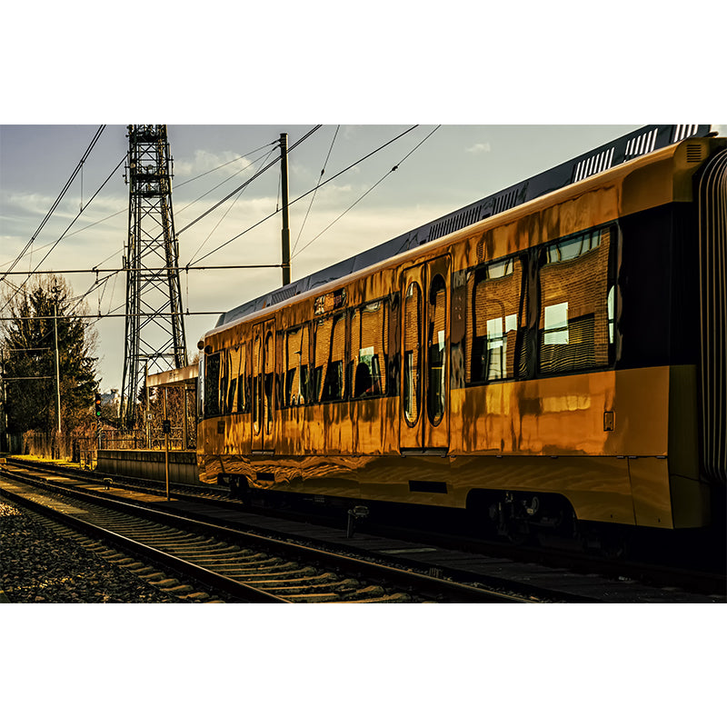 Modern Style Wall Mural Wallpaper Urban Transportation Bedroom Wall Mural