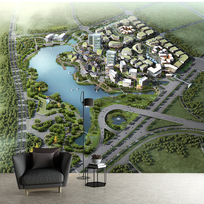 Traffic Map Washable Illustration Mural Wallpaper Indoor Wall Mural