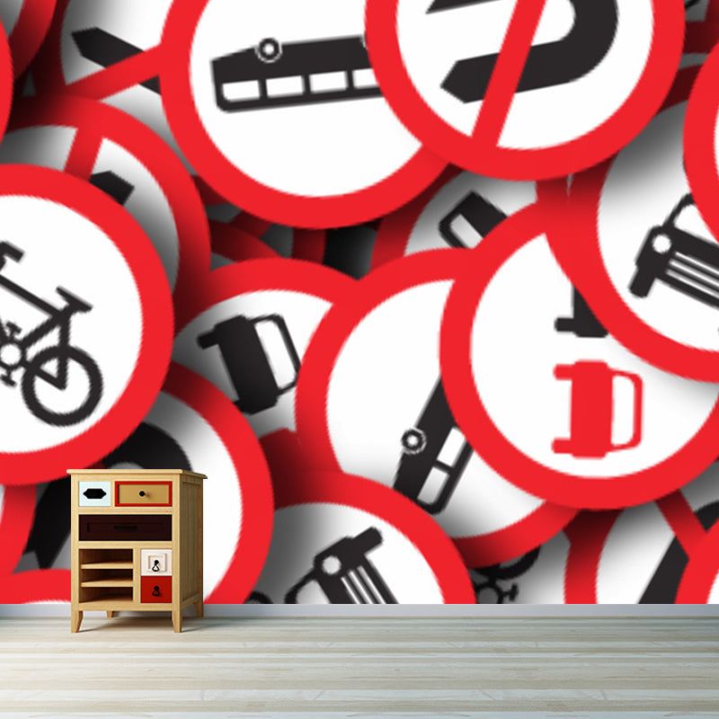 Vehicle Washable Stain Resistant Wall Mural Wallpaper Sitting Room Wall Mural