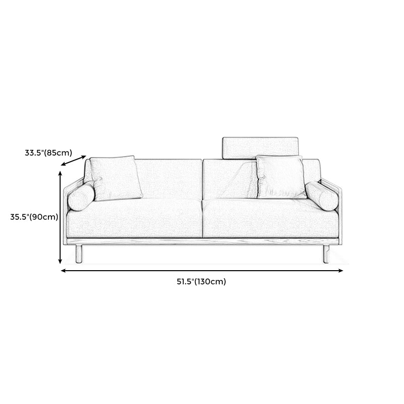 Linen Modern Sofa 33"W P Sofa Pillow Top Arm for Living Room