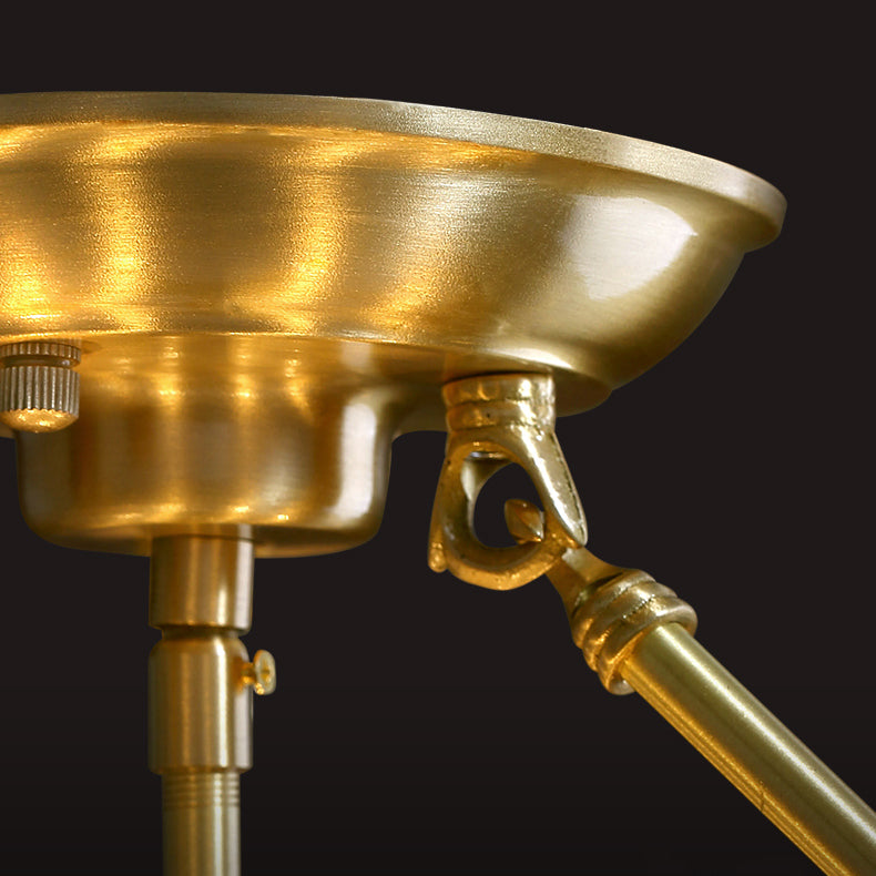 Gold Schattierte Deckenbefestigung Einfache Kristall-Schlafzimmer-Deckenhalterung Licht Befestigung