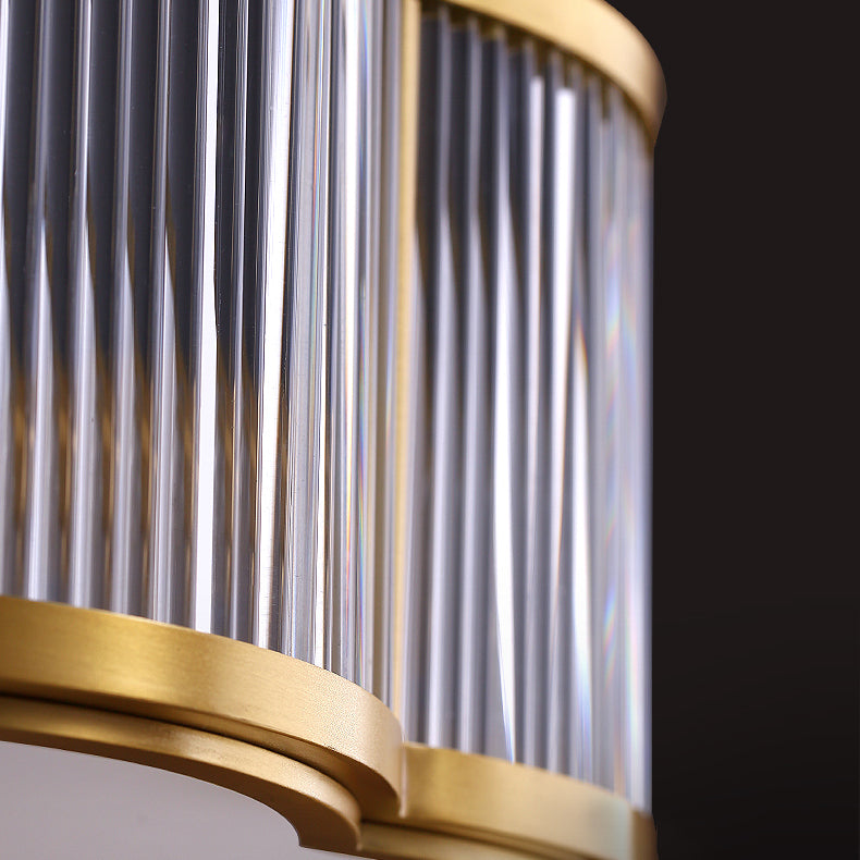 Gold Schattierte Deckenbefestigung Einfache Kristall-Schlafzimmer-Deckenhalterung Licht Befestigung