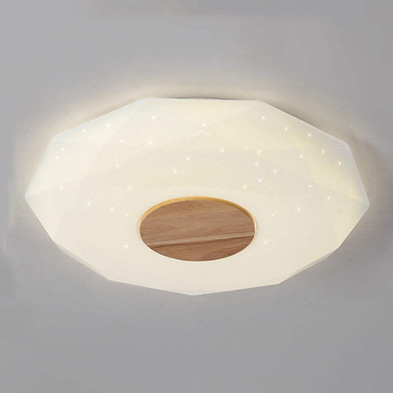 Bois Geometric Flush Ceiling Light Modern 1 Light Flush Ceiling Light Fixtures in Brown