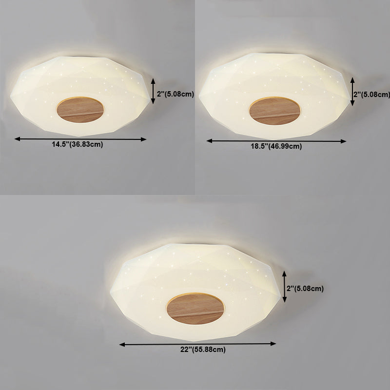 Bois Geometric Flush Ceiling Light Modern 1 Light Flush Ceiling Light Fixtures in Brown
