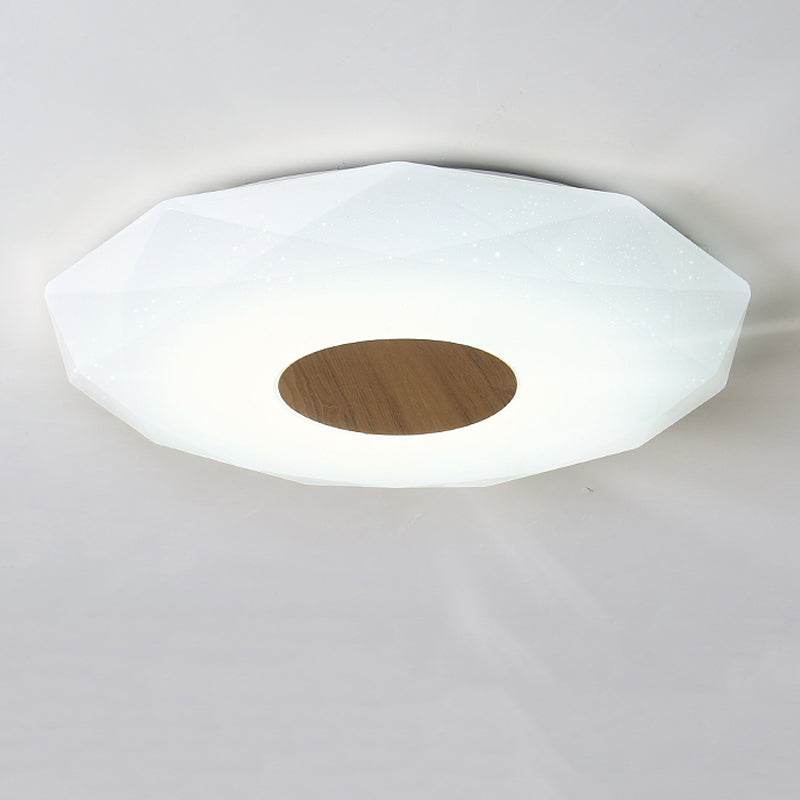 Bois Geometric Flush Ceiling Light Modern 1 Light Flush Ceiling Light Fixtures in Brown