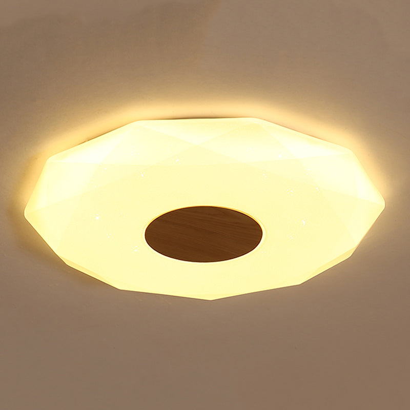 Bois Geometric Flush Ceiling Light Modern 1 Light Flush Ceiling Light Fixtures in Brown