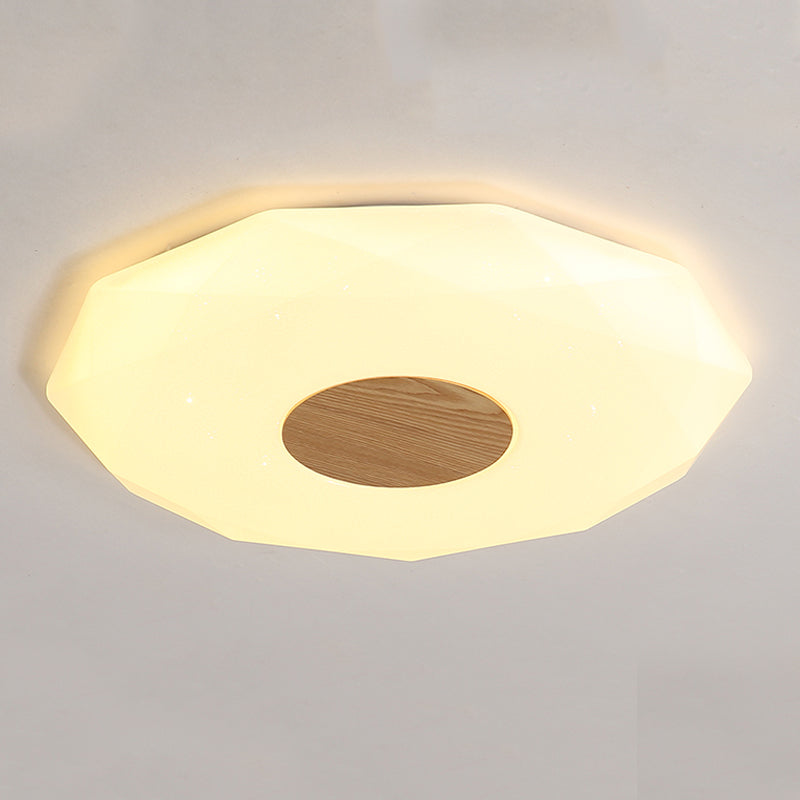 Bois Geometric Flush Ceiling Light Modern 1 Light Flush Ceiling Light Fixtures in Brown