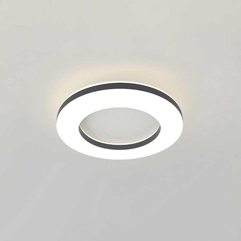 Acrylic Circular LED Flush Mount in Modern Simplicity Lacquered Iron Ceiling Light for Bedroom