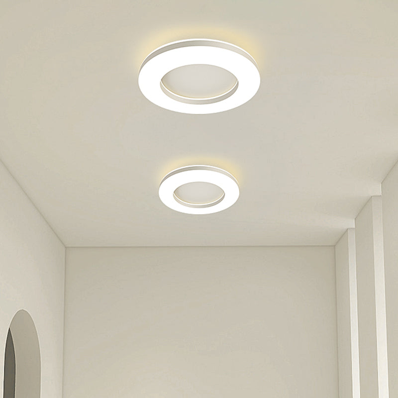 Acrylic Circular LED Flush Mount in Modern Simplicity Lacquered Iron Ceiling Light for Bedroom