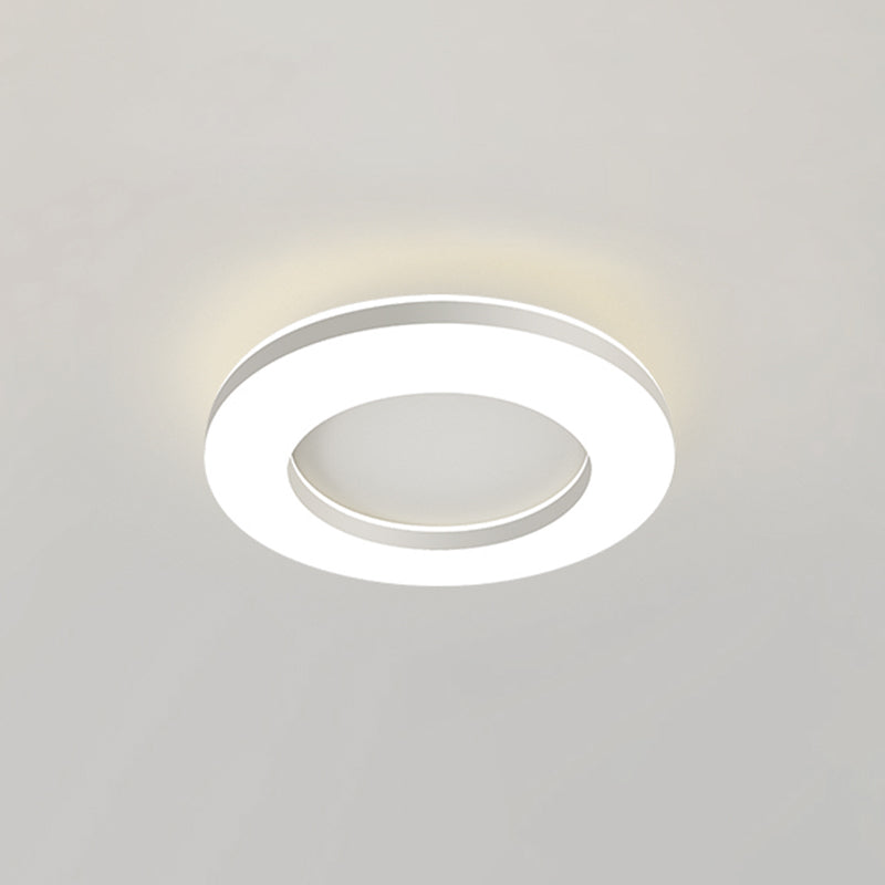 Acrylic Circular LED Flush Mount in Modern Simplicity Lacquered Iron Ceiling Light for Bedroom